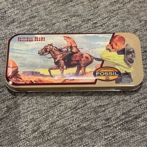 Fossil Retro Watch Tin “Original Brand Authentic” 5.5”x2.5”X.75”